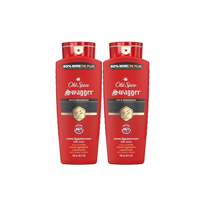 Old Spice Red Collection Swagger Scent with Cedarwood, Men's Body