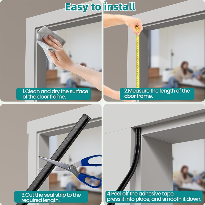 19.7 Ft V-Shape Weather Stripping Door Seal Strip,Self Adhesive Foam