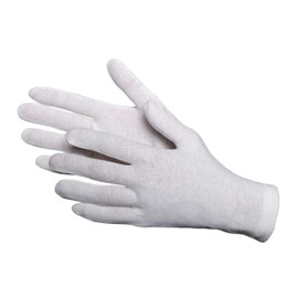Jah Oekotex 2210 Cotton Gloves 12 Pairs Medium Weight Natural Low Lint Size 8