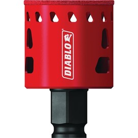 Diablo Diamond Grit Hole Saw - Compatible with Snap-Lock Plus Mandrel System, No Pilot Bit Needed - 1-3/4" Diameter - DHS1750DG