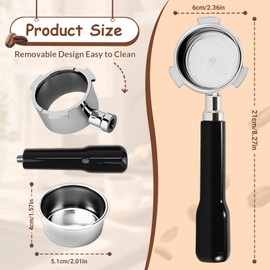 Bottomless Portafilter 51 mm Porta Filter 3 Ears for Delonghi EC680 EC685, Espressosie B Carrier 51 mm