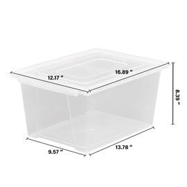 UNiPLAY Set of 4 Extra Large Storage Bins with Lids - Versatile, Easy-to-Clean Organizers for Home, Office, and More
