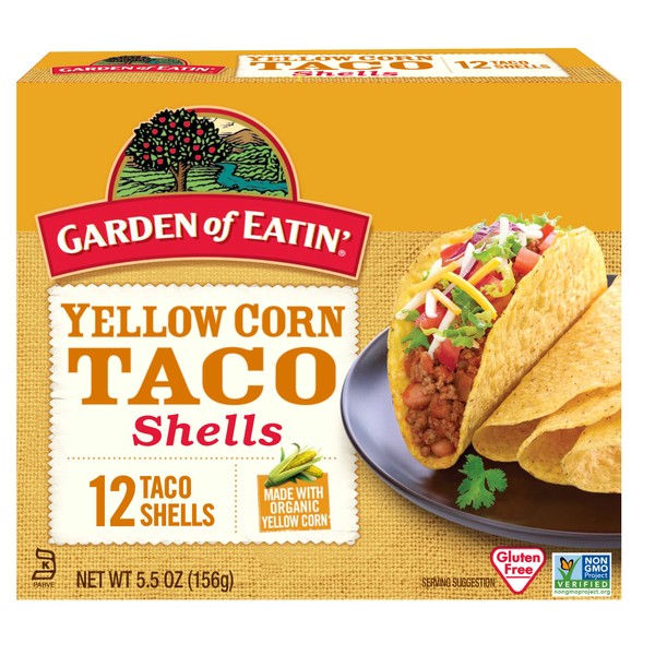Garden of Eatin' Yellow Corn Taco Shells, 12 Count (Pack of 12)