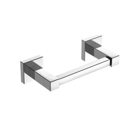 FORIOUS Toilet Roll Holder, Wall Mount Stainless Steel Square Double Post Pivoting Design, Rustproof and Modern Commercial Bathroom Toliet Roll Holder, Chrome