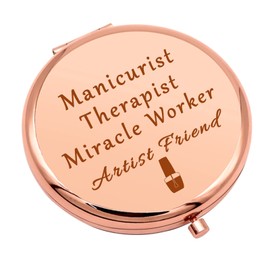 Nail Tech Gift Thank You Gift Compact Makeup Mirror for Beautician Nail Boss Nail Artist Gifts for Women Manicurist Gift Nail Technician Gift Folding Makeup Mirror Birthday Graduation Gifts