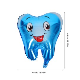 Zerodeko Tooth Party Balloons 4pcs Large Tooth Balloons Inflatable Teeth Balloons Graduation Party Balloons Boy Girl Baby Shower Party Decorations Supplies Blue