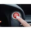 iJDMTOY Gloss Red Real Carbon Fiber Keyless Engine Start/Stop Push
