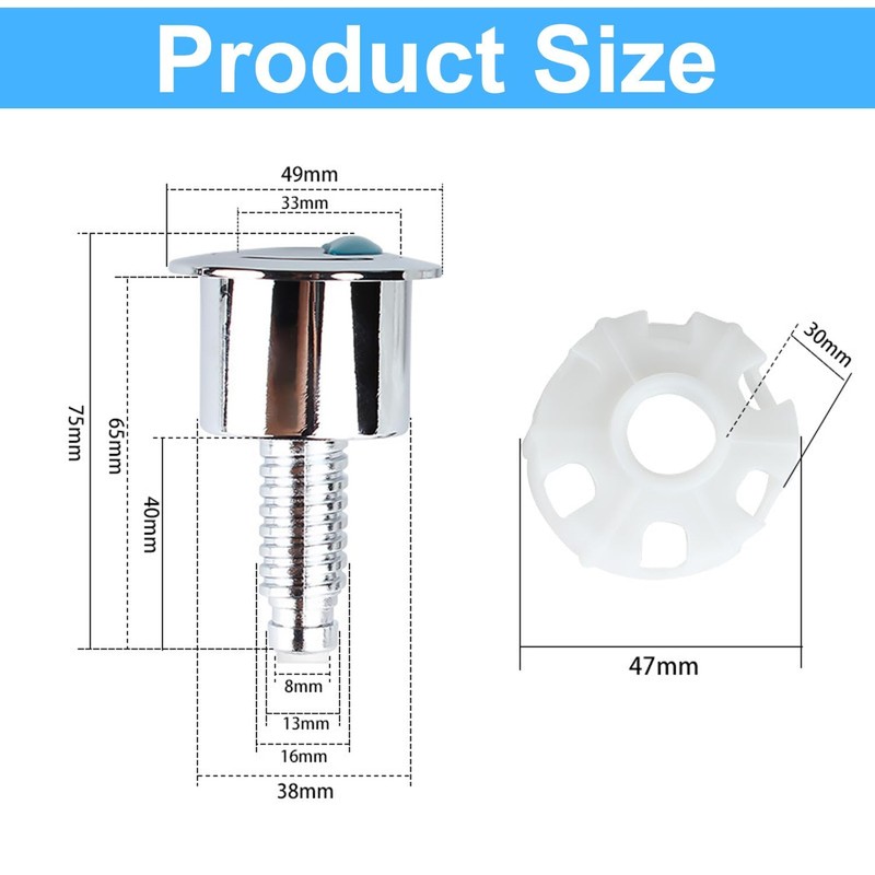 Toilet Flush Button – Round Head Dual Push Button for