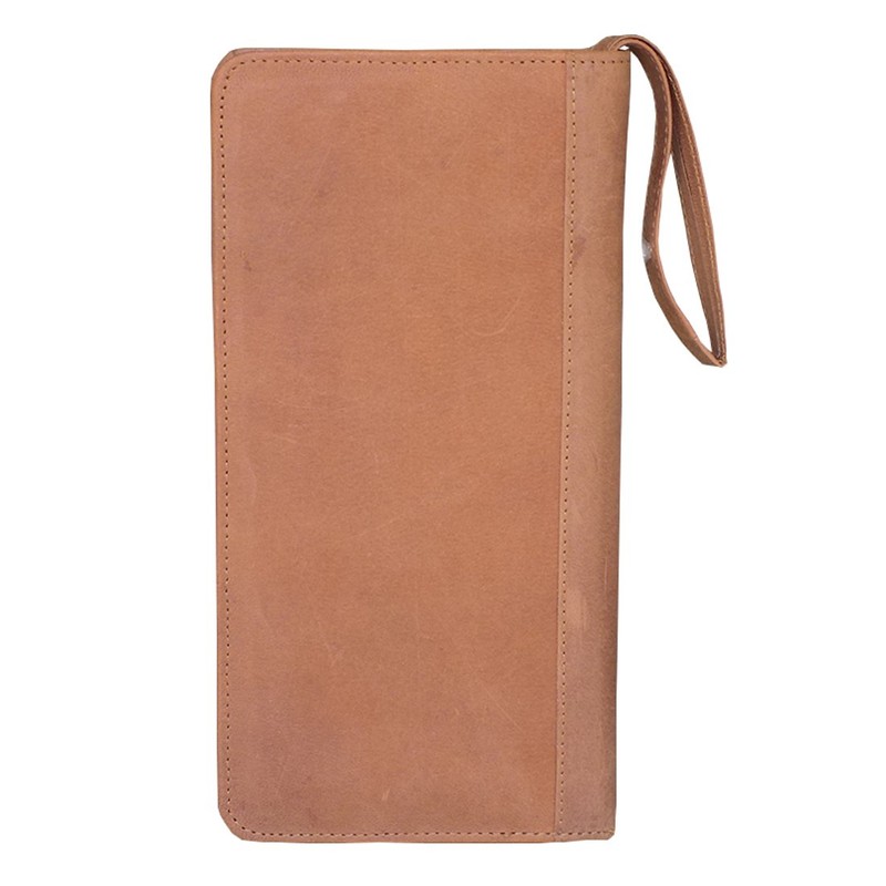 Style98 Unisex Leather Brown Passport Holder, Brown, M, Clutch
