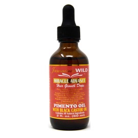 All Natural Hair Growth Drops Pimento Oil with Black Castor Oil 2 oz fl / 60 ml