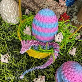 Crystal Dragons with Eggs - Special Edition Colors great gift - Color: Unicorn Edition