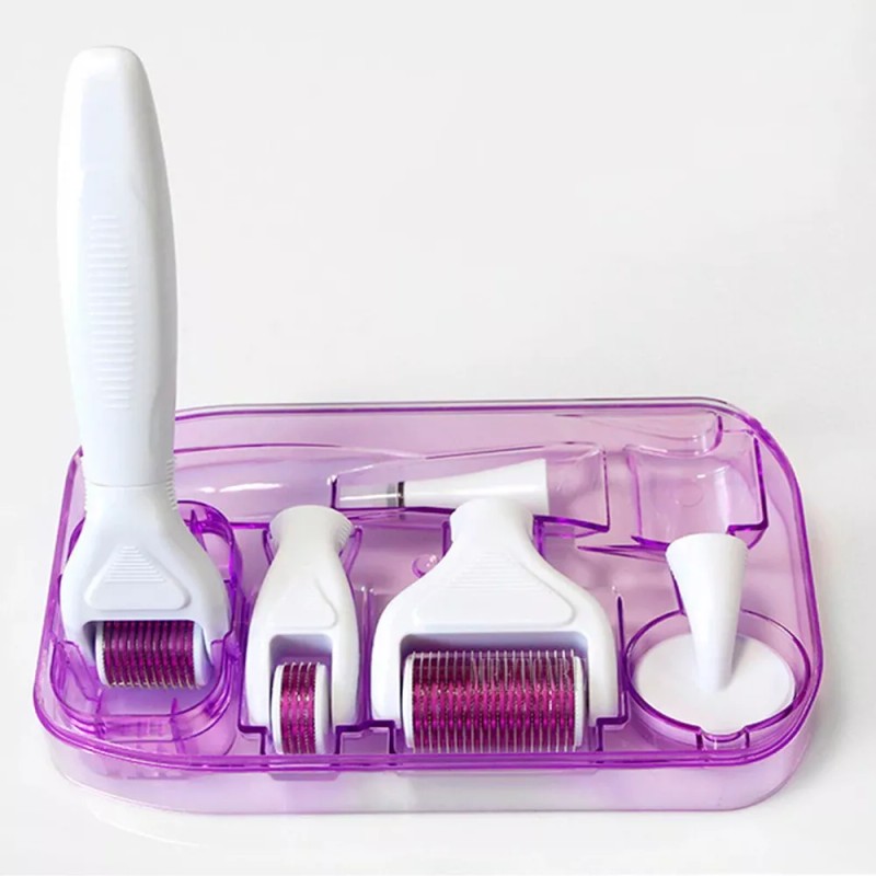 6 in 1 DermaRoller Kit 5 Dermaroller Cara Colágeno Estrías