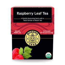 Organic Raspberry Leaf Tea - Kosher, Caffeine-Free, GMO-Free - 18 Bleach-Free Tea Bags