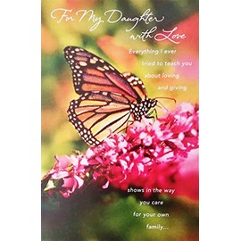 For My Daughter With Love - I'm So Proud of The Good Mother You Are - Happy Mother's Day Greeting Card with Monarch Butterfly