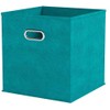 Zeller 14118 Storage box, petrolblue, non-woven, approx. 32 x 32