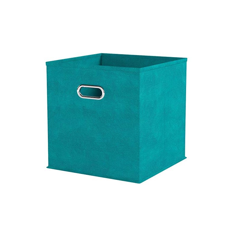 Zeller 14118 Storage box, petrolblue, non-woven, approx. 32 x 32