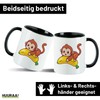 Huuraa Kaffeetasse Süßer Affe Comic Geschenk 330ml Schwarz Süßer Affe