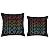Retro Vintage Chomp Throw Pillow
