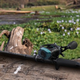 Cadence Essence Fishing Rod, Extremely Sensitive Baitcasting Rod, Strong & Lightweight 24-Ton Graphite Rod, Super Smooth Stainless Steel Guides with SIC Inserts, Freshwater Fishing Pole