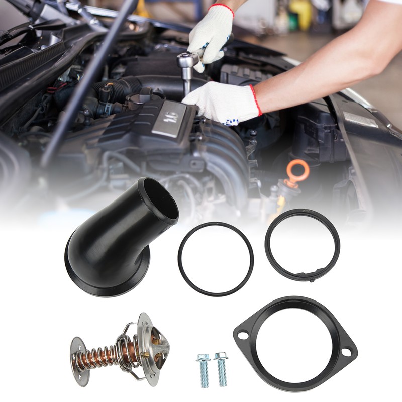 45 Degree Water Neck Housing with Thermostat 90916‑03046 Replacement for