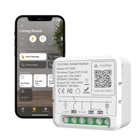 JAOGAUS Homekit Switch, DIY WiFi Smart Switch Module, No Hub Required, WiFi Smart Relay Switch, Home Automation, Compatible with Smart Life/Tuya, Alexa, Google Home, Home Assistant