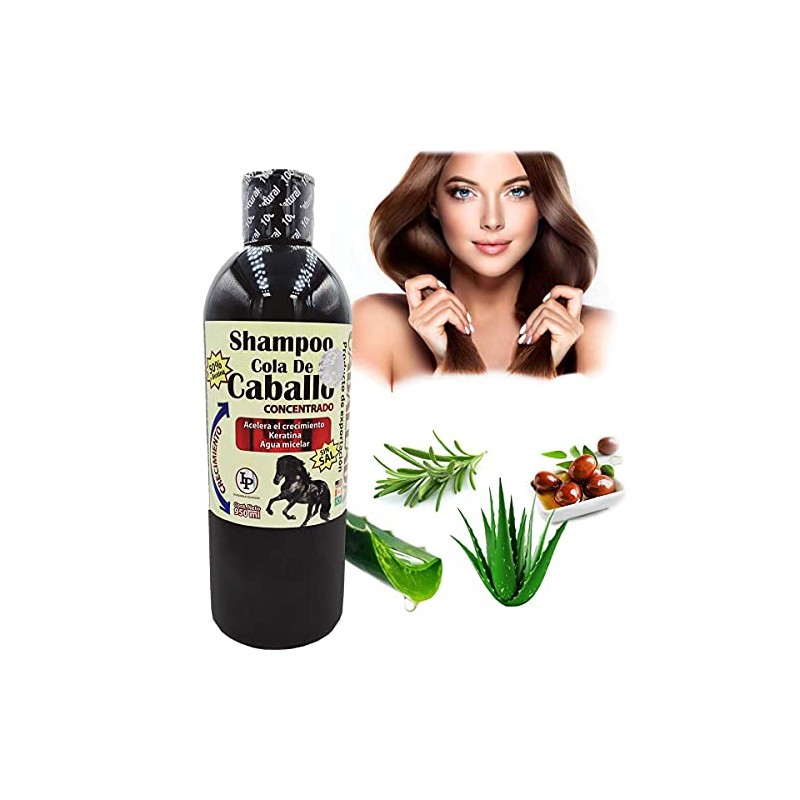 NCREDIBLE Shampoo Cola de Caballo Concentrado Sin Sal, Caballada, Anticaída,