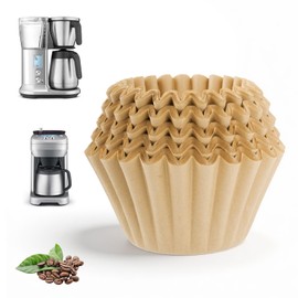 Extra Large Coffee Filters Compatible with Breville, Disposable Coffee Filter Paper Fit for Precision Brewer, 8-12 Cup Coffee Basket Larger for Commercial, Home and Pour Over Coffee 100PCS
