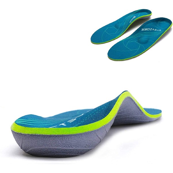 Full-Length Orthopedic Insoles for Plantar Fasciitis Arch Support for Flat Feet Heel Spurs and Foot Pain Running Shock Absorption Inserts