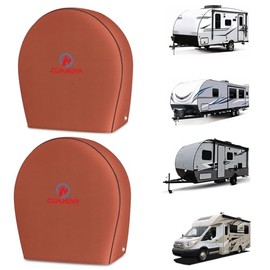 Comnova RV Tire Covers 2 Pack - 600D Tough Tire Wheel Cover Protector for RV, Truck, SUV, Trailer, Camper, Boat and Van, Waterproof & Heavy Duty Tire Cover, Fits Tire Diameters 23-25 Inch