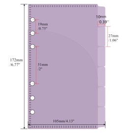 AxeWoodz A6 Cash Envelopes 12pcs Purple Double Pocket Budget Envelopes Money Organizer Side Open Cash Stuffing Envelope 6 Holes Binder Pocket Divider