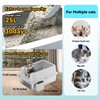 Enclosed Stainless Steel Cat Litter Box with Lid Extra Large