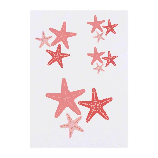 4 x 'Starfish' Temporary Tattoos - Water Resistant, Skin-Safe, Non-Toxic