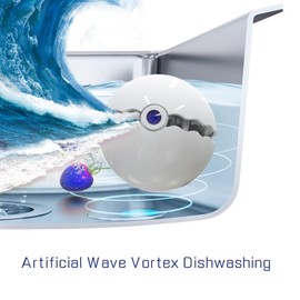 Mini Sink Dishwasher, Mini Ultrasonic Dishwasher, 1200mAh, USB Charging, IP67, High Speed Rotation, USB Dishwasher Plate, Bowl,