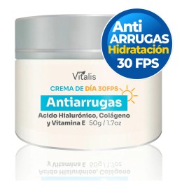Crema Antiarrugas Fps30 Reafirma Hidrata Protege Vitalis Todo Tipo Piel Día