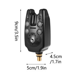 Fishing Bite Alarm Fishing Bite Alarm with LED Display, Bite Alarm with Volume + Tone Control, Carp and Pike Fishing Bite Alarm Fishing Bite Alarm Display (Black)