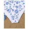 RoseSeek Girl's Swimsuits 3 Piece Floral Spaghetti Strap Wireless Swimwear