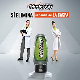 Medicasp Shampoo Anticaspa- 2 PACK- Auxiliar en la eliminación del hongo de la caspa, alivia comezón y ardor, deja el cabello con brillo y suavidad, ideal para uso diario, 2 botellas de 130 ml