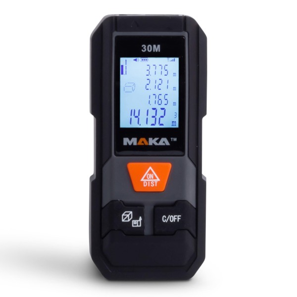 MAKA Digital Laser Rangefinder 30 m - Adjustable Measurement Reference