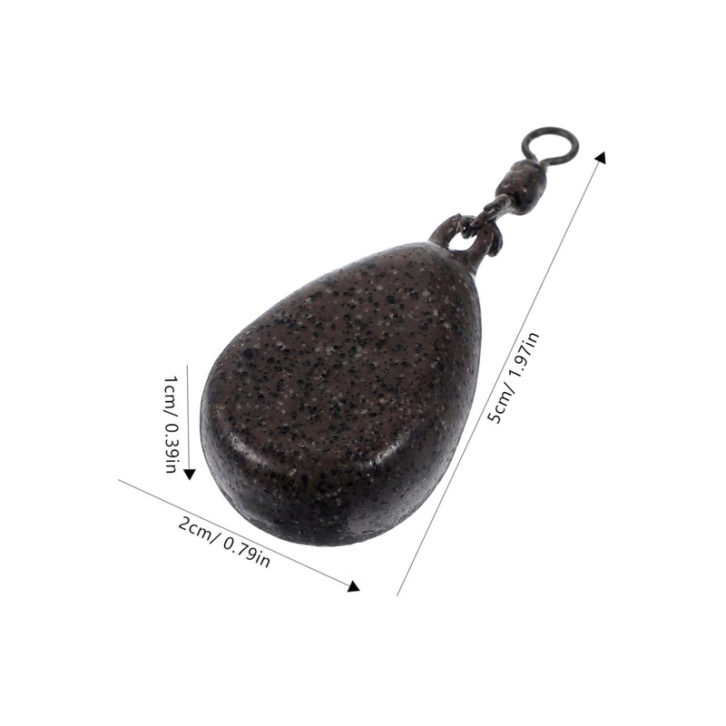 OHPHCALL 5pcs Iron Casting Fishing Sinkers 57g Drop Shot Weights