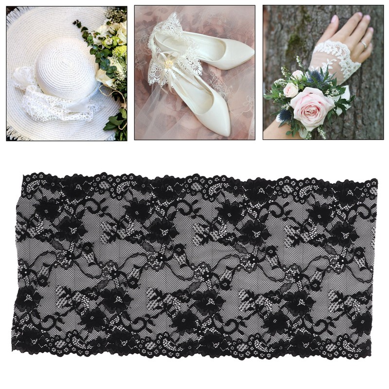 Lace Ribbon 24cm Wide 10 Yards Good Elasticity Safe Use
