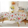 Honellaty Vinyl Spring Summer Tablecloth with Flannel Backing, Waterproof 60"