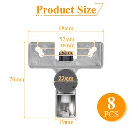 EFUTURETIME 8 x Door Damper Cabinet Soft Close Retrofit Door Damper Adjustable Only for Pot Hinges 45 mm/48 mm/52 mm