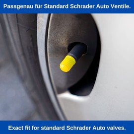 10 Pcs Yellow Hard Plastic Car Tyre Valve Caps with Schrader Valve O Seal Car Protective Caps Tyre Valve Cover Car Air Valve Cap Car Valve Caps Valve Protector