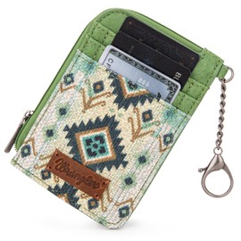 Montana West Wrangler Aztec Card Wallet for Women Western Credit Card Holder for Women Credit Card Wallet with Zipper Pocket