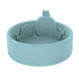 Nuby Animal Friend Silicone Round Toddler Bowl - 6+ Months - Blue Whale