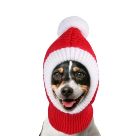 Lifeunion Funny Dog Cat Knitted Beanie Hat with Pompom Cute Pet Costume Sweaters for Chrismas Hollween Party(Medium)