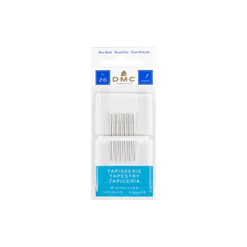 DMC 1767-26 Tapestry Hand Needles, 6-Pack, Size 26