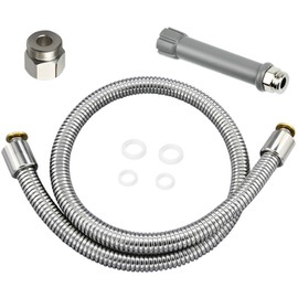 44 inches B-0044-H Pre-Rinse Hose with Heat Resistant Handle Replacement for T&S Brass,Flexible Stainless Steel Commercial Sink Sprayer Hose