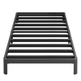 Yicensen 8 Inch Twin Bed Frames No Box Spring Needed, Heavy Duty Metal Twin Size Platform Bed Frame with Rounded Corner Legs, Easy Assembly, Noise Free, Black