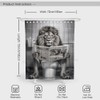 LKFBSC Funny Lion Shower Curtain, Funcy Humor Leo Animal on